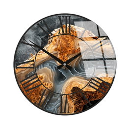 Wallity Reloj de Pared Decorativo Huhu331 - Cristal 40x40 cm
